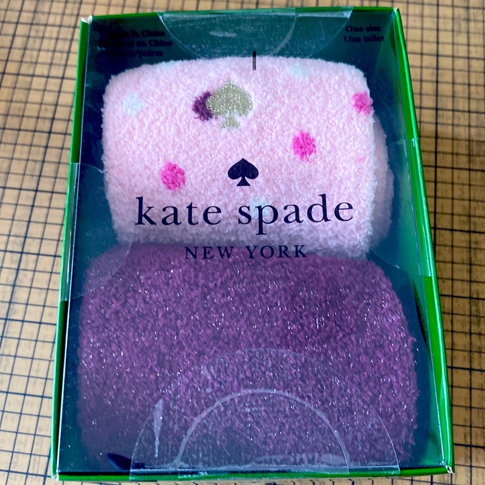 Kate Spade fuzzy socks.